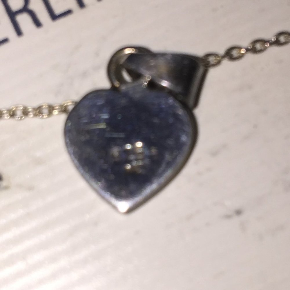 Marsala Dainty Vintage 925 Sterling Heart Coral Pendant Necklace - Picture 3 of 6